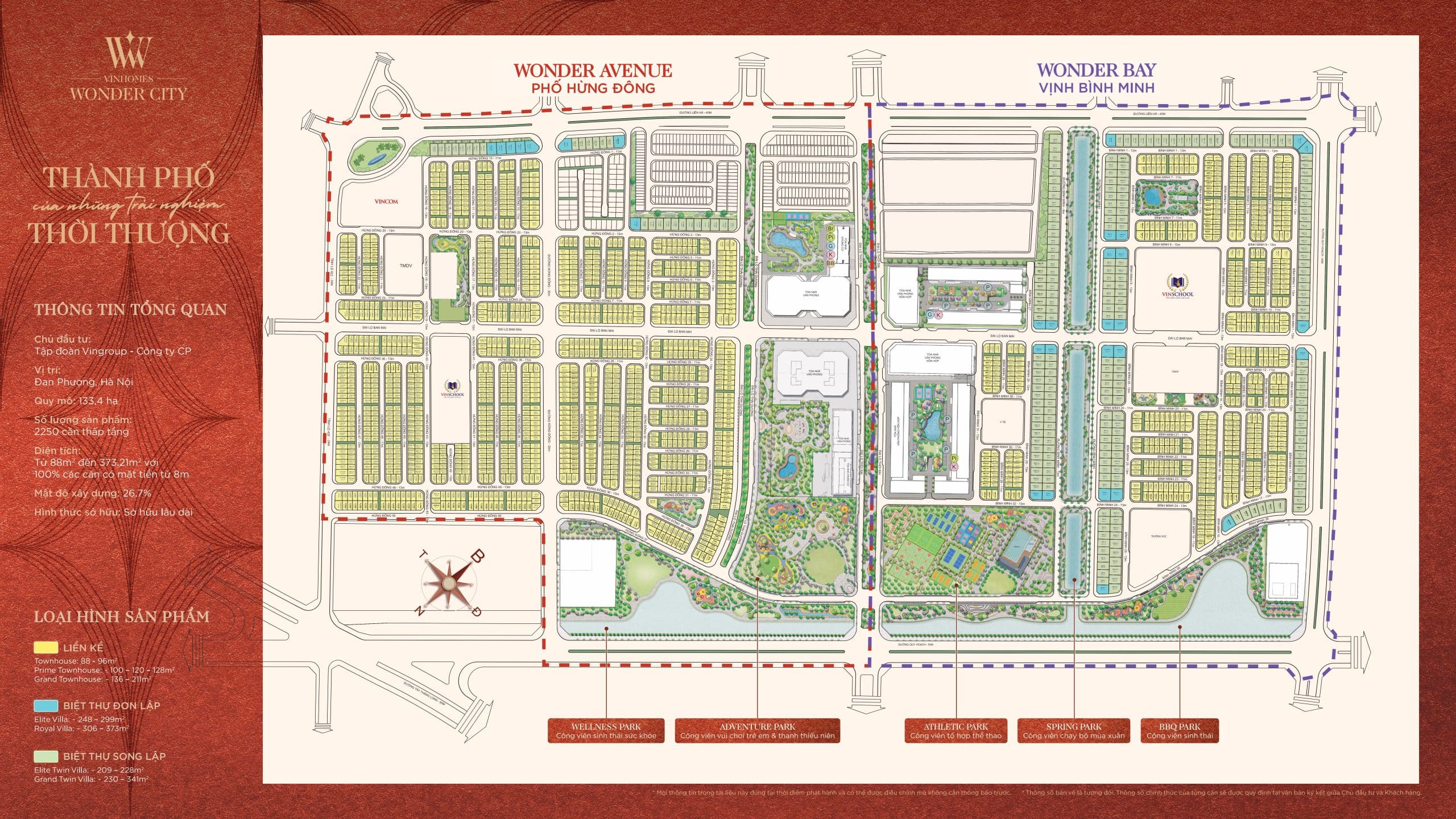 Vinhomes Wonder City Đan Phượng là sự lựa chọn ưu tiên dành cho những cư dân mong muốn một môi trường sống bình yên, tránh xa sự ồn ào, khói bụi của thành phố