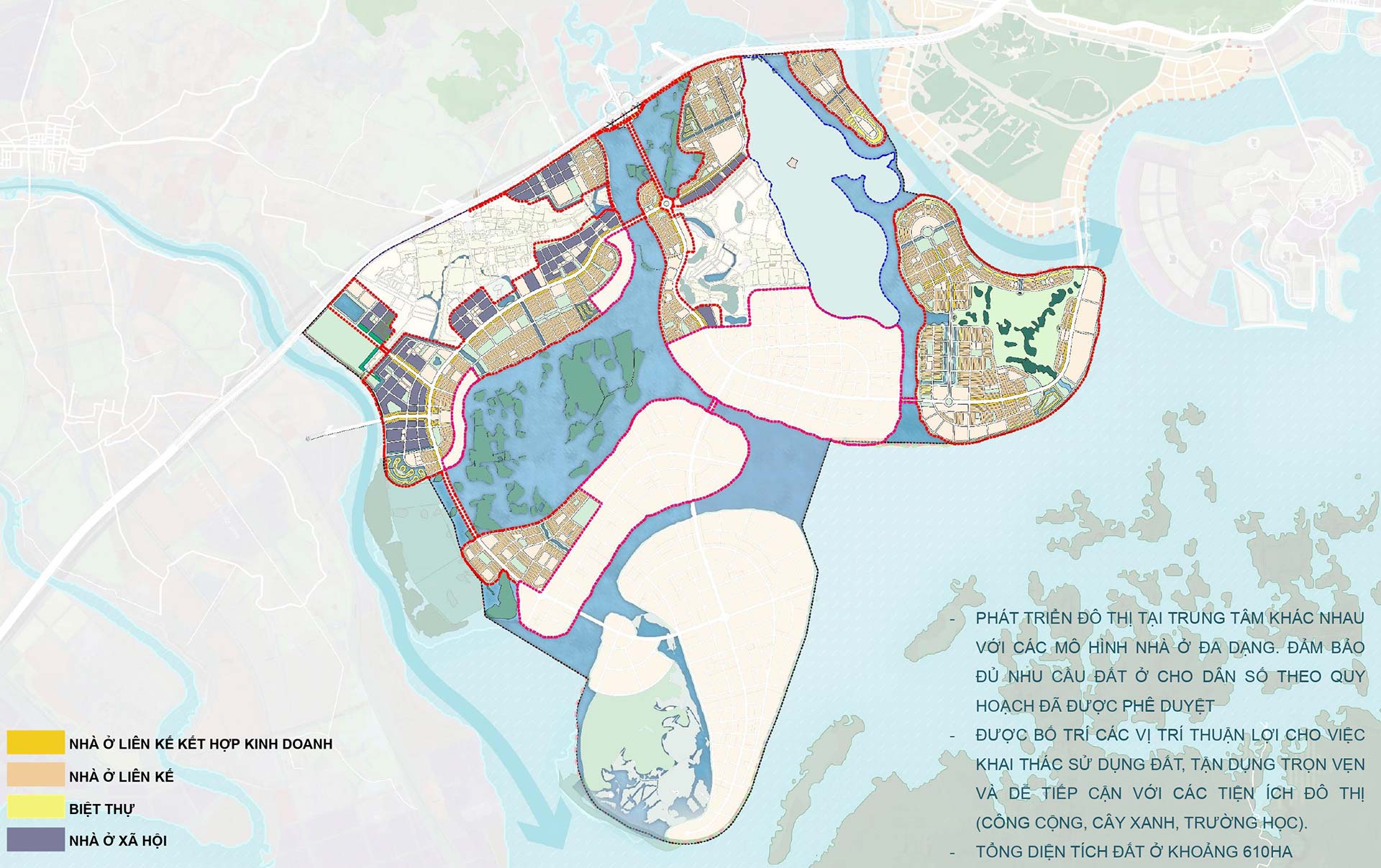 Quy hoạch chức năng đất ở tại Vinhomes Global Gate
